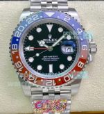 Clean Factory Replica Rolex Pepsi GMT-Master II Black Dial Jubilee Watch 40MM